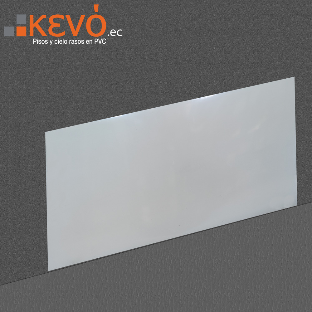 Lamina PVC sólida color Blanco Brillante - Kevo