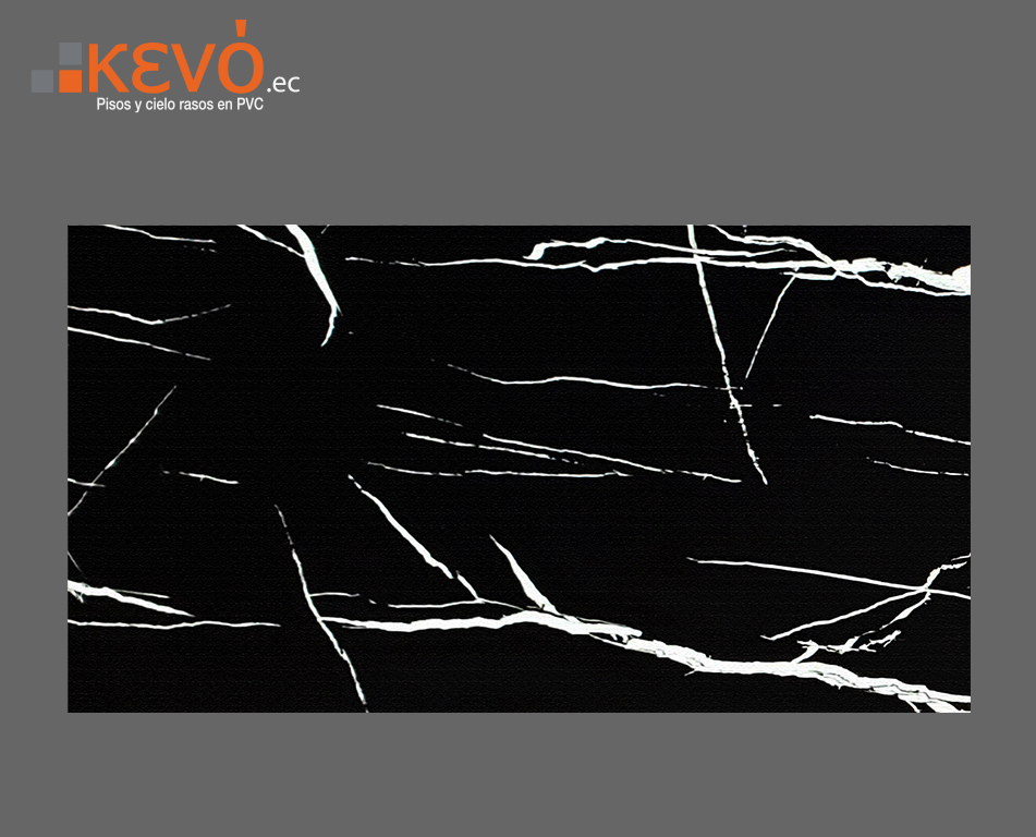 Lamina PVC tipo mármol Caliza Negra - Kevo